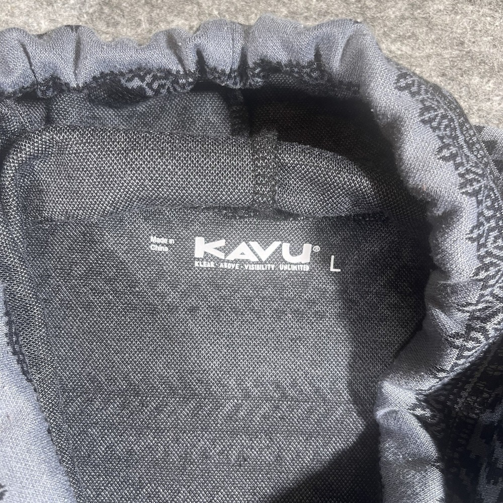 KAVU Skylar Womens Large Gray Aztec Print Full Zip Lightweight Pullover Hoodie - Picture 7 of 14